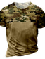 preiswerte T-Shirts für Herren mit 3D-Druck-Herren T Shirt Designer Sommer Kurzarm Graphic camuflaje Print Rundhalsausschnitt Casual Täglich Bedruckt Kleidung Designer Casual Modisch Armeegrün