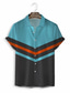 billiga Tropiska skjortor-herrskjorta grafisk turndown casual dagliga kortärmade toppar casual mode klassisk blå