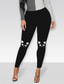 abordables Leggings-Femme Collants Leggings Taille elastique Imprimer Athleisure Sport de détente Yoga Elastique Confort Chat Taille médiale 3D effet Noir S M L