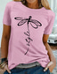 Χαμηλού Κόστους Γυναικεία T-Shirts-Γυναικεία Μπλουζάκι Υψηλής Ποιότητας Καυτή σφράγιση Γραφική Σχέδιο Ζώο Κοντομάνικο Στρογγυλή Λαιμόκοψη Causal Στάμπα Ρούχα Ρούχα Υψηλής Ποιότητας Βασικό Λευκό Μαύρο Γκρίζο