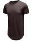 billige henley skjorter til mænd-herre t-shirt t-shirt ærmer basic rund hals tynd sommer sort blå grå pink brun