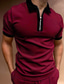 Χαμηλού Κόστους ανδρικά πουκάμισα casual-Ανδρικά Casual πουκάμισο Συνδυασμός Χρωμάτων Απορρίπτω Causal Καθημερινά Κουμπί-Κάτω Κοντομάνικο Άριστος Κλασσικό Κρασί Μαύρο / Κόκκινο Μαύρο / Άσπρο / Καλοκαίρι