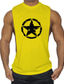 cheap Gym Tank Tops-Men&#039;s Tank Top Vest Undershirt Sleeveless Shirt Graphic Star Crew Neck Hot Stamping Outdoor Street Sleeveless Print Clothing Apparel Cotton Fashion Lightweight Breathable Comfortable