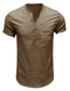 baratos Decote V-camisa masculina camiseta manga bolso gola st fino verão verde branco preto cáqui azul royal