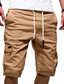 cheap Cargo Shorts-Men&#039;s Basic Shorts Cargo Shorts Drawstring Knee Length Pants Daily Weekend Inelastic Chinese Style Outdoor Mid Waist White Black Blue Wine Army Green S M L XL 2XL