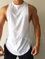 cheap Gym Tank Tops-Men&#039;s Tank Top Vest Undershirt Graphic Patterned Letter Crew Neck Street Casual Sleeveless Tops Casual Fashion Classic Comfortable White Black / Summer / Summer