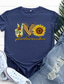 levne Dámská trička-dámské mírové lásky sluneční svit tričko vtipné grafické tričko dopis potištěné krátkým rukávem roztomilé kauzální topy, barva3, střední
