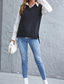 cheap Solid Colors-Women&#039;s Sweater Vest Stylish Basic Casual Pure Color V Neck Knitted Sleeveless Knit School Daily Going out Black Wine Summer Spring