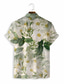 tanie Koszule hawajskie-Męskie Koszula hawajska Koszula Druk 3D Graficzny Hawajskie Aloha Wzór Wieczorne Codzienny Weekend Druk 3D Krótki rękaw Najfatalniejszy Designerskie Codzienny Moda Klasyczny Beżowy