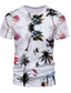 cheap Men&#039;s 3D T-shirts-Men&#039;s T shirt Tee Designer Casual Big and Tall Summer Short Sleeve Green White Blue / White Green / White Graphic Coconut Tree Print Crew Neck Street Daily Print Clothing Clothes Designer Casual Big