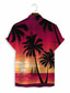 tanie Koszule hawajskie-Męskie Koszula Koszula hawajska Letnia koszula Graficzny Hawajskie Aloha Wzór Wieczorne czarny / biały Pomarańczowy Zielony Nadruk Codzienny Weekend Krótki rękaw Druk 3D Odzież Moda Designerskie