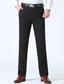 tanie ubrać spodnie-Męskie Garnitury Typu Chino Spodnie Spodnie Kieszeń Jednokolorowe Oddychający Na zewnątrz Do kostek Biznes Codzienny 100% bawełna Moda Formalny Biały Czarny Średnio elastyczny