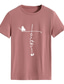 お買い得  レディースＴシャツ-女性の信仰蝶の手紙印刷半袖レディースTシャツ