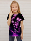 cheap Girl&#039;s 3D Vision &amp; Shining-Girls&#039; 3D Animal Butterfly T shirt Short Sleeve 3D Print Summer Spring Active Fashion Cute Kids 3-12 Years Outdoor Daily Indoor Regular Fit