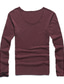 ieftine Tricouri casual pentru bărbați-Bărbați Tricou Manșon Lung Culoare solidă Stil Nautic Stradă Casual Îmbrăcăminte Îmbrăcăminte Casual Modă Clasic Roșu Vin Alb Negru