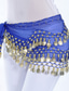 preiswerte Bauchtanzkleidung-Bauchtanz-Hüftschal mit Münzen-Pailletten-Frauen-Trainings-Chiffon / Ballsaal-Goldmünzgürtel
