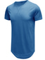 billige henley skjorter til mænd-herre t-shirt t-shirt ærmer basic rund hals tynd sommer sort blå grå pink brun