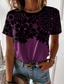 cheap Women&#039;s T-shirts-Women&#039;s T shirt Tee Designer 3D Print Floral Graphic Design Long Sleeve Round Neck Daily Holiday Print Clothing Clothes Designer Basic Green Blue Purple