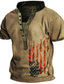 halpa miesten henley-paidat-Miesten Henley-paita T-paita Suunnittelija 1950-luku Kesä Lyhythihainen Kuvitettu Ompelukone Painettu Henley Kausaliteetti Päivittäin Painike alas Painettu Vaatteet Vaatteet Suunnittelija 1950-luku
