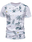 Χαμηλού Κόστους Ανδρικά 3D T-shirts-Ανδρικά Μπλουζάκι Υψηλής Ποιότητας Καθημερινό Μεγάλο και ψηλό Καλοκαίρι Κοντομάνικο Πράσινο του τριφυλλιού Λευκό Μπλε / Άσπρο Πράσινο-Άσπρο Γραφική Δέντρο καρύδας Στάμπα Στρογγυλή Ψηλή Λαιμόκοψη