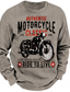 cheap Graphic Sweatshirts-Men&#039;s Sweatshirt Pullover Print 3D Print Designer Basic Graphic Graphic Prints Motorcycle Print Crew Neck Sports &amp; Outdoor Casual Daily Long Sleeve Clothing Clothes Regular Fit Gray Light gray Dark