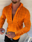 billiga Skjortor med tryck för män-Herr Skjorta Blommig V-hals Svart Vit Gul Rubinrött Grön Ledigt Dagligen Långärmad Snörning Kläder Mode Ledigt Andningsfunktion Bekväm