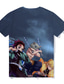 billiga T-shirt-Inspirerad av Demon Slayer Kamado Tanjirou T-shirt Tecknat 100% Polyester Anime Harajuku Grafisk Söt T-shirt Till Herr / Dam / Par