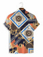 billiga Tropiska skjortor-Herr Skjorta Hawaii skjorta Tryck Grafisk Hawaiisk Aloha Design Nedvikt Ledigt Dagligen 3D-utskrift Kortärmad Blast Designer Ledigt Mode Klassisk Orange