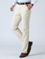 billige kjole bukser-Herre Pæne bukser kinesisk Bukser Bukser Lomme Helfarve Åndbart Udendørs Ankel-længde Forretning Afslappet 100 % bomuld Mode Formelt Hvid Sort Mikroelastisk