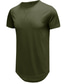 billige henley skjorter for menn-herre t-skjorte t-skjorte ermer basic rund hals tynn sommer svart blå grå rosa brun