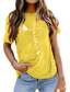 Χαμηλού Κόστους Γυναικεία T-Shirts-γυναικεία μπλούζα με κοντομάνικο γράμμα πεταλούδας εκτύπωσης