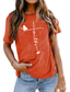お買い得  レディースＴシャツ-女性の信仰蝶の手紙印刷半袖レディースTシャツ