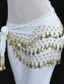 preiswerte Bauchtanzkleidung-Bauchtanz-Hüftschal mit Münzen-Pailletten-Frauen-Trainings-Chiffon / Ballsaal-Goldmünzgürtel