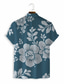 billige Hawaiiskjorts-Herre Skjorte Hawaii skjorte Sommerskjorte Grafisk Hawaiisk Aloha Design Aftæpning Blå Trykt mønster Avslappet Daglig Kortermet 3D-utskrift Klær Mote Designer Fritid Klassisk
