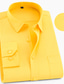 Χαμηλού Κόστους Επίσημα πουκάμισα-Ανδρικά Πουκάμισο Επίσημο Πουκάμισο Συμπαγές Χρώμα Μονόχρωμο Τετράγωνη Λαιμόκοψη Ροζ Ανοικτό Μαύρο / Άσπρο Α Μαύρο Λευκό Μεγάλα Μεγέθη Γάμου Δουλειά Μακρυμάνικο Ρούχα