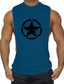 cheap Gym Tank Tops-Men&#039;s Tank Top Vest Undershirt Sleeveless Shirt Graphic Star Crew Neck Hot Stamping Outdoor Street Sleeveless Print Clothing Apparel Cotton Fashion Lightweight Breathable Comfortable