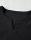 Χαμηλού Κόστους ανδρικά πουκάμισα casual-Ανδρικά λινό πουκάμισο Casual πουκάμισο Συμπαγές Χρώμα Λαιμόκοψη V Μαύρο Λευκό Ανθισμένο Ροζ Ρουμπίνι Βαθυγάλαζο ΕΞΩΤΕΡΙΚΟΥ ΧΩΡΟΥ Δρόμος Μακρυμάνικο Ρούχα Κλασσικό Άνετο