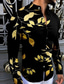 Χαμηλού Κόστους Ανδρικά πουκάμισα με στάμπα-Ανδρικά Πουκάμισο 3D εκτύπωση Πεταλούδα MOON Φύλλα Απορρίπτω Δρόμος Causal Κουμπί-Κάτω Στάμπα Μακρυμάνικο Άριστος Καθημερινό Μοντέρνα Αναπνέει Άνετο Μαύρο Κίτρινο Χρυσό / Άνοιξη / Καλοκαίρι