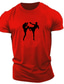 levne Pánská trička pro volný čas-Pánské Tričko Léto Krátký rukáv Grafika Stín Tričkový Ležérní Denní Tisk Oblečení Oblečení Lehký Na běžné nošení Módní Černočervená Červenobílá Černá / šedá