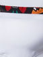 levne Pánské košile s potiskem-Pánské Košile Tisk Grafika Větší velikosti Límeček s knoflíkem Denní Krátký rukáv Topy Módní Bílá Černá
