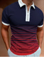 preiswerte klassisches Polo-Herren Poloshirt Golfhemd Graphic Umlegekragen Alltag Täglich Kurzarm Oberteile Alltag A Blau Purpur / Sommer