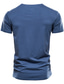 זול חולצות טריקו קז&#039;ואל לגברים-קיץ פשוט קז&#039;ואל חולצת טריקו אופנת גברים מגמת ספורט חולצת טריקו דקה מכיס כותנה לגברים (קוד יורו)