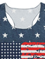 ieftine Bluze &amp; Camisole Damă-Pentru femei Tricouri Racerback Grafic Cămașă Racer Imprimeu În U De Bază Casual Topuri Trifoi Albastru piscină Roșu-aprins