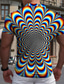 abordables Polo gráfico-Hombre POLO Camiseta de golf Impresión 3D de impresión en 3D Cuello Vuelto Casual Diario Abotonar Estampado Manga Corta Tops Design Casual Moda Transpirable Arco Iris