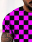 abordables Camisetas 3D de hombre-Hombre Camiseta Tee Design Casual Moda Verano Manga Corta Morado Graphic Print Escote Redondo Casual Diario Impresión 3D ropa Design Casual Moda