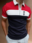 cheap Zip Polo-Men&#039;s Collar Polo Shirt Zip Polo Golf Shirt Zip Sports Fashion Casual Short Sleeve Black / Red Color Block 3D Print Turndown Zip Casual Daily Zipper Clothing Clothes Sports Fashion Casual
