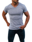 cheap Men&#039;s Casual T-shirts-Men&#039;s T shirt Tee V Neck Summer Short Sleeve Solid Color V Neck Street Casual Clothing Clothes Basic Casual Fashion White Black Gray