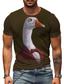 ieftine Tricouri 3D Bărbați-Bărbați Unisex Tricou Animal Imprimeu Grafic Stil Nautic Cafea Tipărire 3D În aer liber Stradă Manșon scurt Imprimeu Îmbrăcăminte Sport Designer Casual Mare si inalt / Vară / Vară