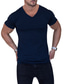 お買い得  メンズカジュアルTシャツ-男性用 Tシャツ Ｖネック 夏 半袖 純色 Ｖネック ストリート カジュアル 服装 ベーシック カジュアル ファッション ホワイト ブラック グレー