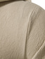levne pánské neformální košile-Pánské Košile Pevná barva Kapuce Denní Šněrování Krátký rukáv Topy Bavlna Na běžné nošení Bílá Černá Khaki / Léto
